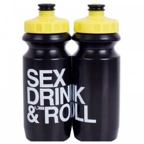 Фляга Green Cycle 0,6л Sex Drink & Roll чорно-жовтий, BOT-98-91