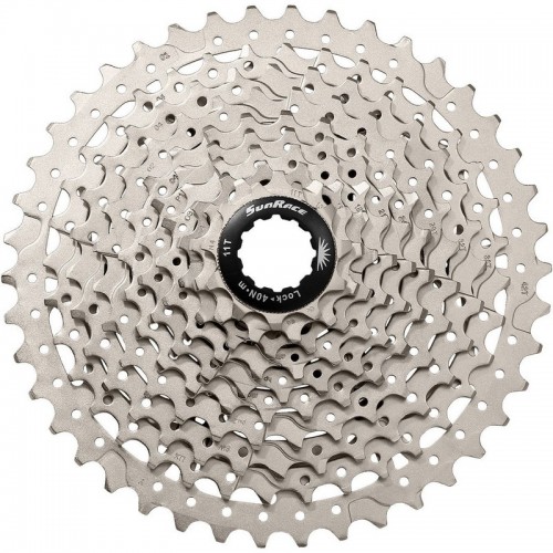 Касета 11 шв SUN RACE 11-42T MS7 MTB стальний павук, Metallic Silver CSMS7.EAYO.XS1.BX
